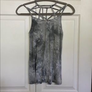 American Eagle Grey Tie Dye Strappy Tank Top